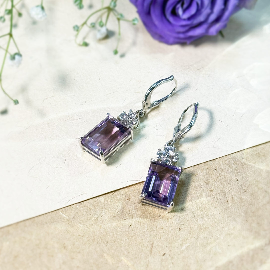 Amethyst Drop Earring