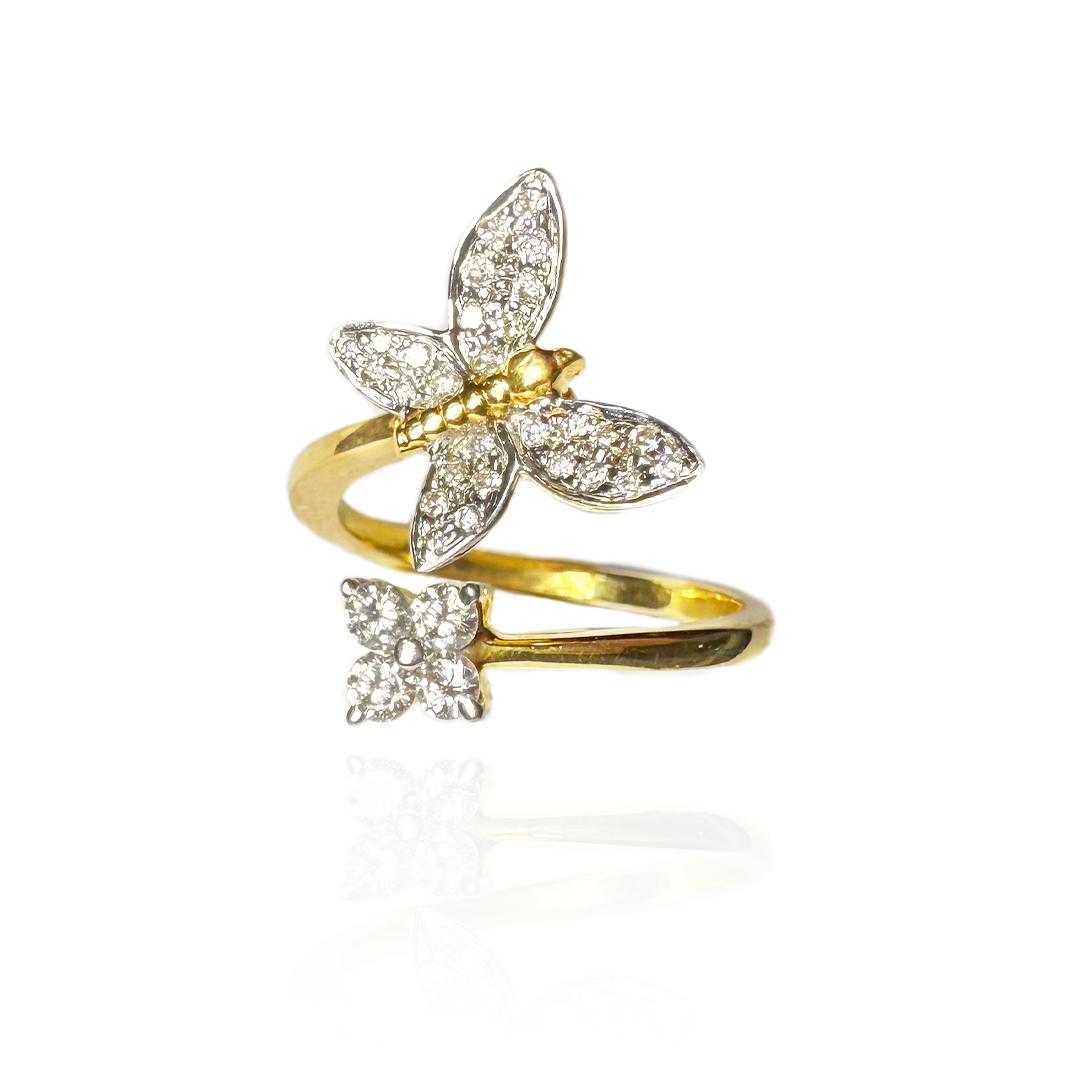 Mini Butterfly Diamond Ring