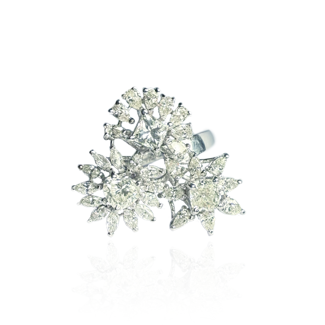 Fancy Cluster Diamond Ring