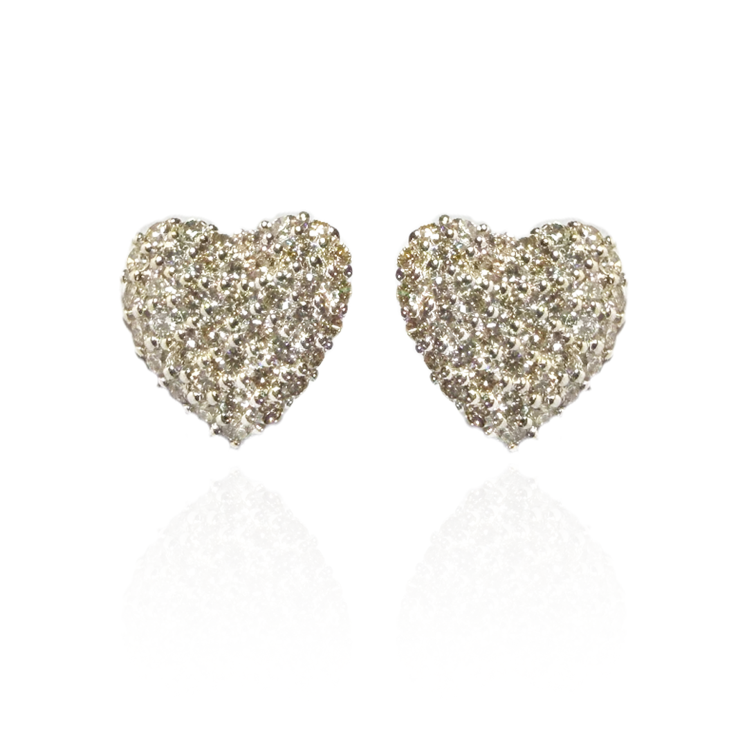 Heart Diamond Studs