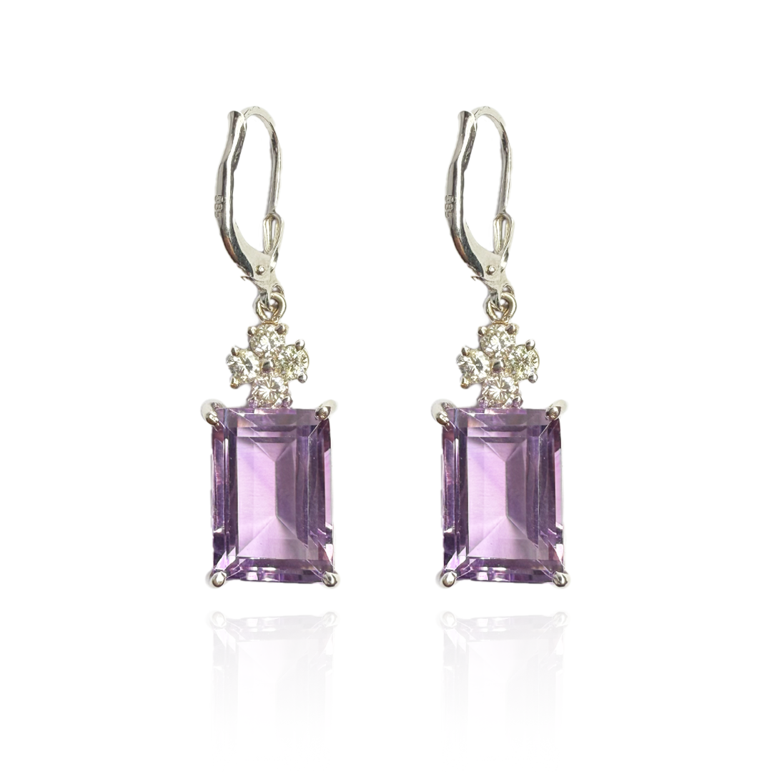 Amethyst Drop Earring