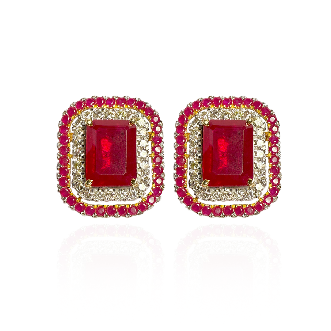 Crimson Glow Studs