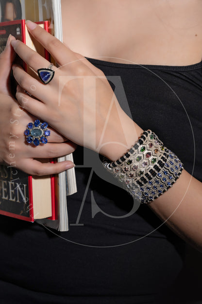 Elara Tanzanite and Diamond Bracelet