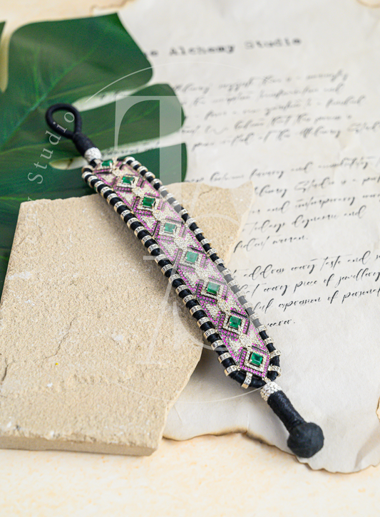 Oriana Emerald Ruby and Diamond Bracelet