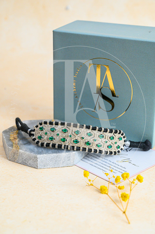 Alyissa Emerald and Diamond Bracelet