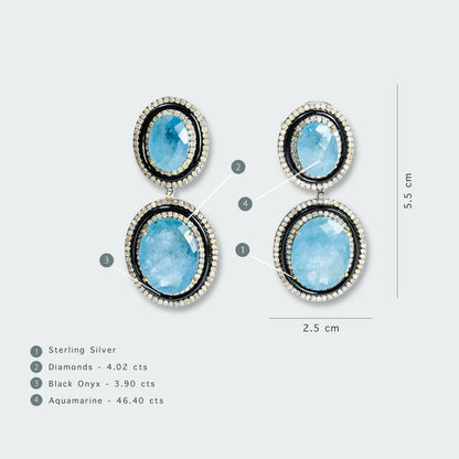Jeune Aquamarine and Diamond Earrings