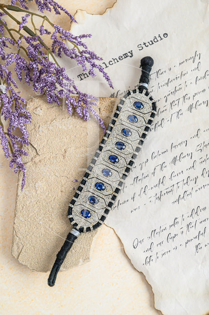 Danae Blue Sapphire and Diamond Bracelet