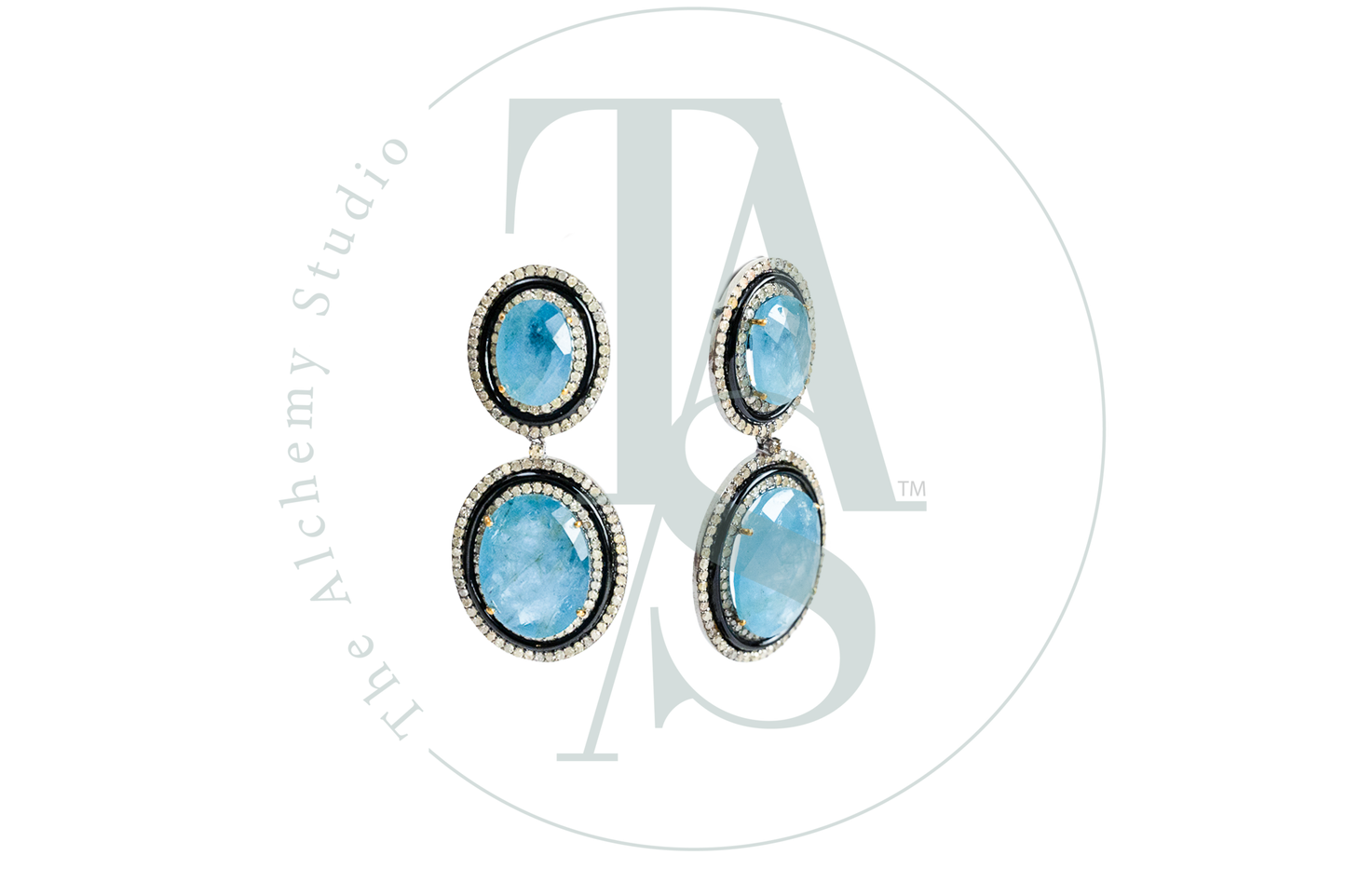 Jeune Aquamarine and Diamond Earrings