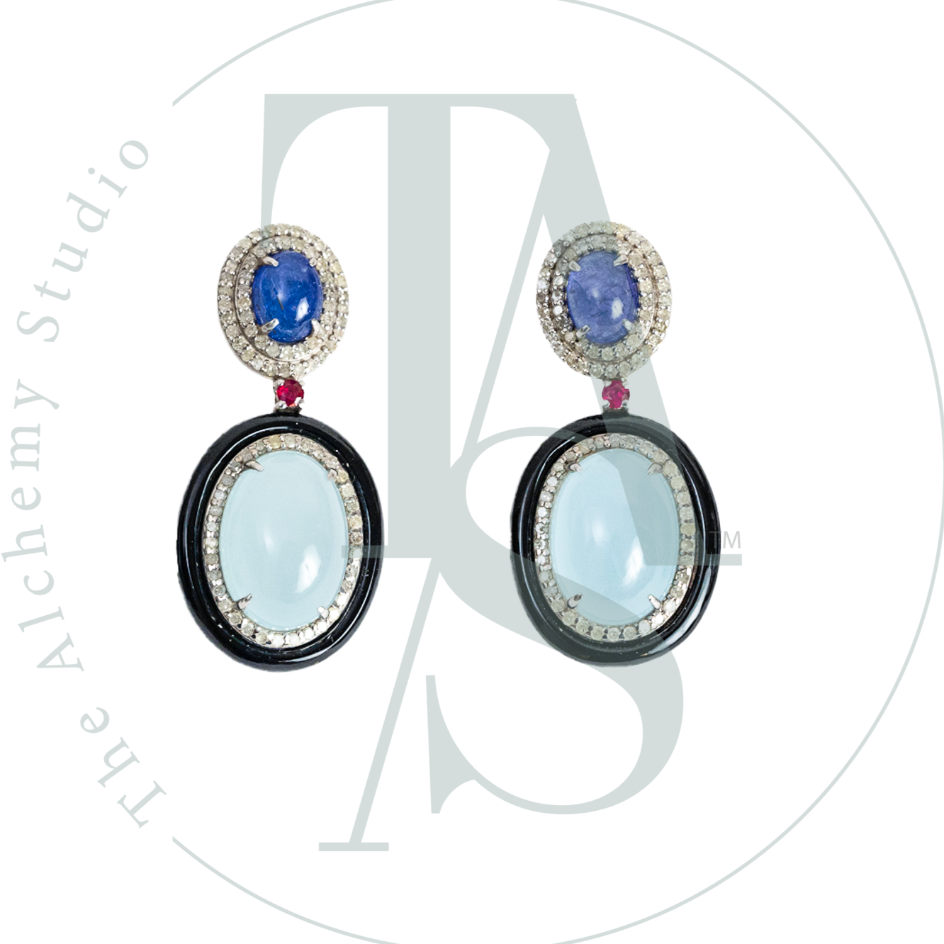 Dritan Tanzanite and Moonstone Earrings