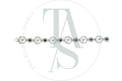 Liea Hexagonal Crystal and Sapphire Bracelet
