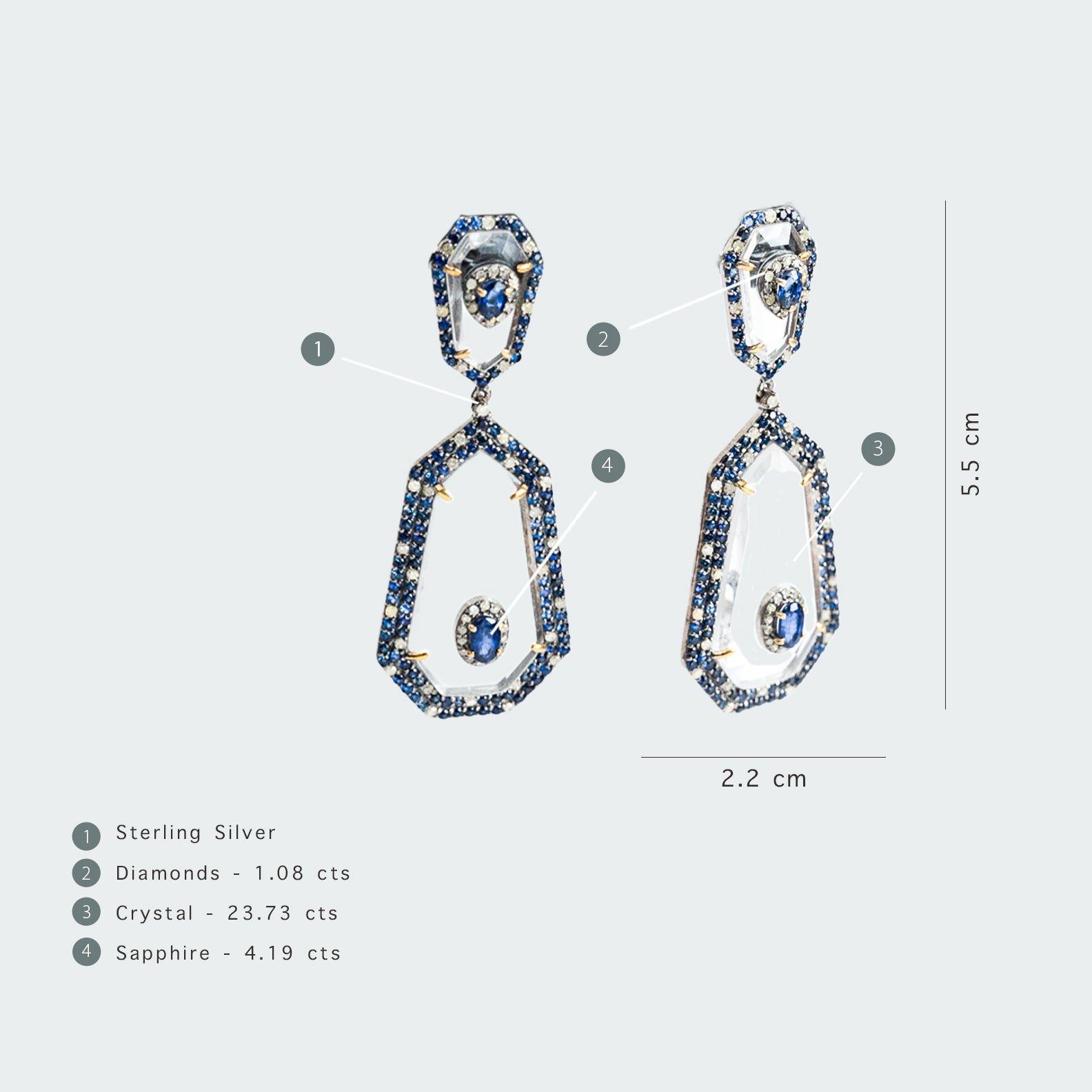 Estele Sapphire Earrings