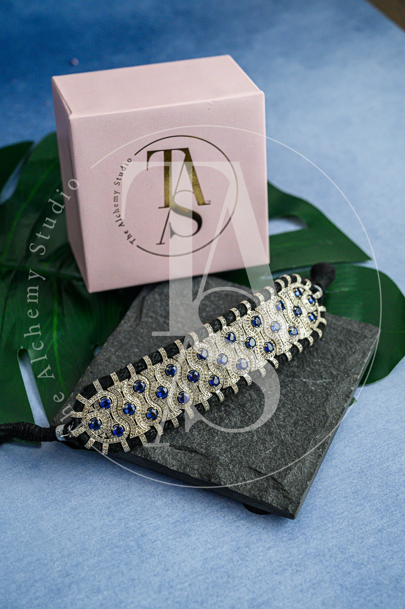 Ginni Blue Sapphire  and Diamond Bracelet