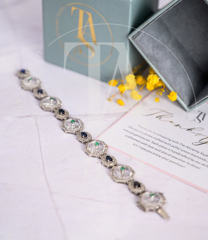 Liea Hexagonal Crystal and Sapphire Bracelet