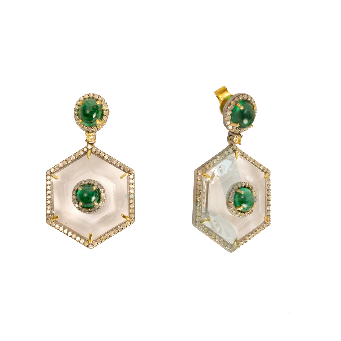 Marini Emerald and Crystal Earrings